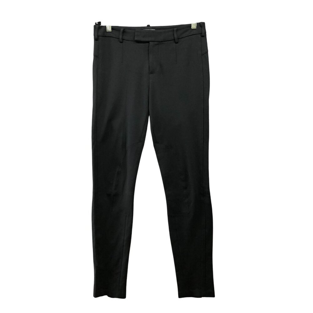VINCE Skinny Riding Pants Womens Size 6 Black Stretch Zip Ankle Mid Rise